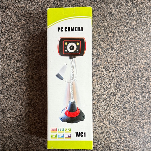 WC1 Other - Red and Black Webcam with High-Definition Clarity